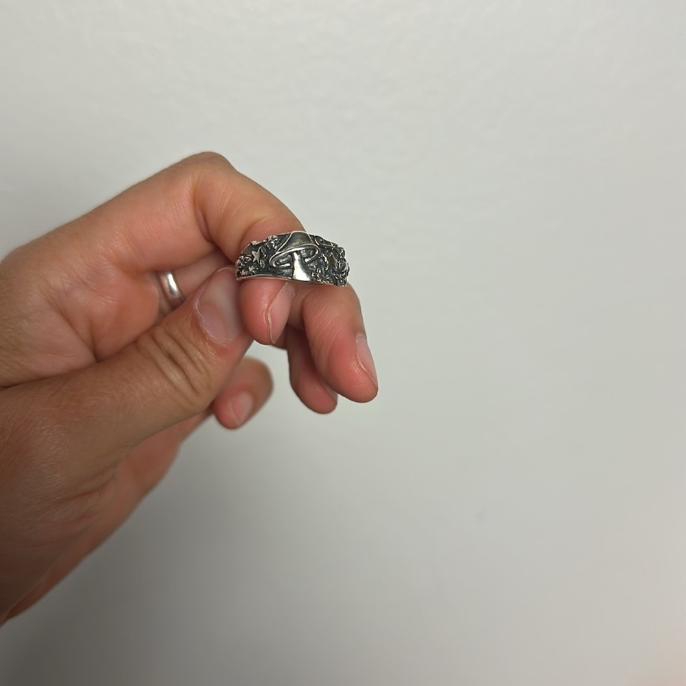 Sterling Silver .925 Mushroom Ring Size 9